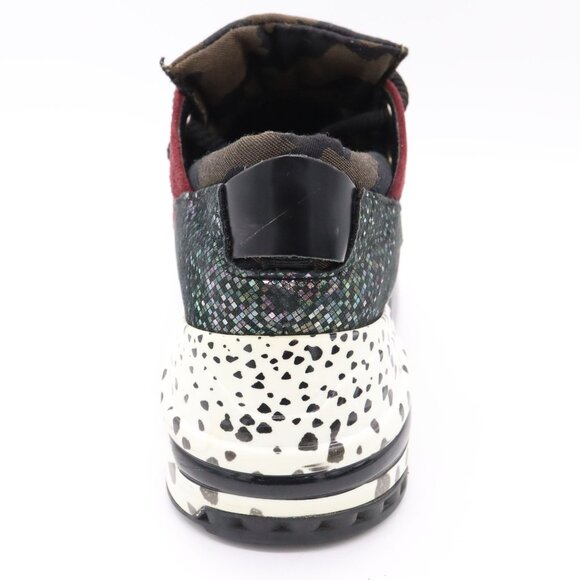 Steve Madden Cliff Sneakers Women’s Size 7.5 Green Burgundy Camo - Picture 7 of 15